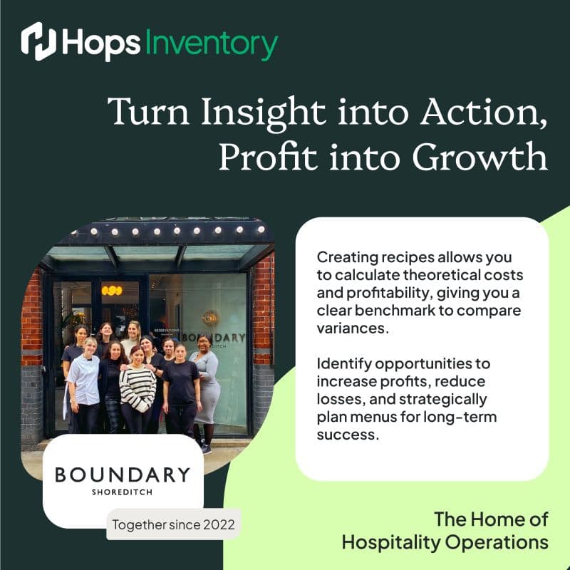 Hops Inventory with Boundary Shoreditch